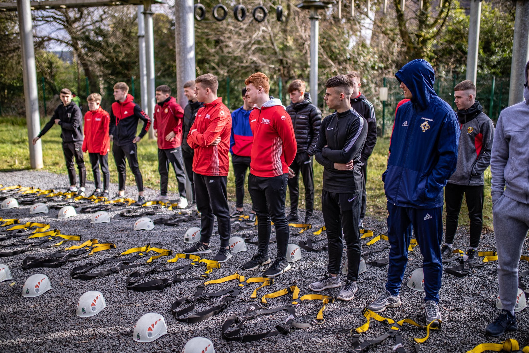 ropes course Belfast group